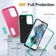 thumbnail image 4 of for Samsung Galaxy A17 Case, Samsung Galaxy A17 Phone Case with Built in Kickstand, Shockproof/Dustproof/Drop Proof Heavy Duty Military-Grade Rugged Protective Cover for Samsung Galaxy A17,Rose Red, 4 of 8