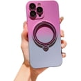 thumbnail image 6 of Designed for iPhone Case,Slim Thin Gradient with Kickstand Camera Lens Protection Shockproof Protective Cover Phone Case (Orange,iPhone 15), 6 of 6