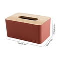 thumbnail image 3 of Desk Tissue Box Cover, Covered Plastic Storage Case for Standard Tissues, Transparent, White, 16 x 12 x 9 cm, 1 Pack, 3 of 6