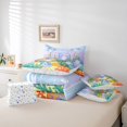 thumbnail image 6 of Manfei Lovely Axolotl Full Size Bedding Sets,Alphabet D Print Full Size Bed in a Bag For Girls,Blue Multicolor,Colorful Stars Reversible,7 Pieces, 6 of 8