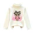 thumbnail image 3 of Tfken Toddler Boys Sweater Comfortable Cartoon Print Fashion Turtleneck Pullover Sweater White Size 18-24 Months, 3 of 3