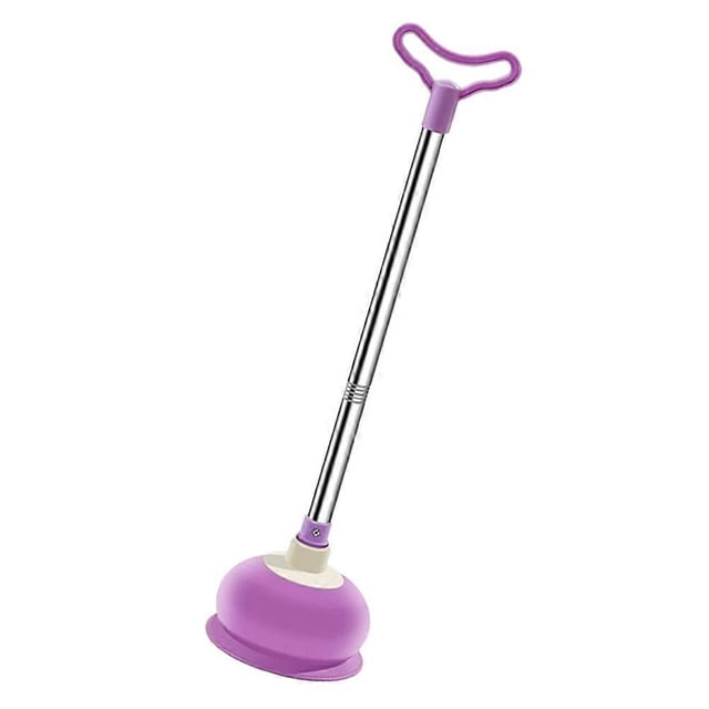 Sewer Cleaning Plunger Tool Purple 51.00X15.00X15.00CM Suction For Bathroom 1Set