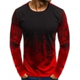 thumbnail image 1 of Camisas de Hombre Blusas de Manga Larga Con Cuello Redondo Camiseta Ajustada Con Degradado Camisetas Deportivas Informales de Entrenamiento Odeerbi ODB-4, 1 of 3