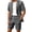 Black, variant on IWRICH Plaid Suit 2 Piece Set for Men Short Sleeve Two Button Blazer Jacket and Flat Front Shorts Set Business Outfits Black XL