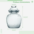 thumbnail image 5 of Pickling Jar, Sealed Fermenting Jar Glass with Water Seal Airlock Lid, Traditional Chinese Fermentation Crock, 88oz Large Capacity Pickle Pot for Pickling Kimchi Sauerkraut, 5 of 7
