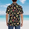 thumbnail image 4 of Vsdgher Christmas Tree Decoration Print Men's Hawaiian Shirts Button Down Tropical Holiday Beach Shirts Vacation Clothes,X-Large, 4 of 7