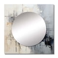 thumbnail image 2 of Designart "Winter'S Simplicity I" Winter Landscape Square Mirror Wall Decor Traditional - Large Grey Square Bathroom Mirror - Square Printed Wall Mirror Art, 2 of 5