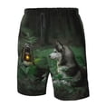 thumbnail image 3 of Husky With Lamp Men'S Beach Shorts White X-Large, 3 of 5