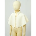 thumbnail image 4 of Miutii Kids Flower Girls Elegant Mock Collar Open Front Formal Shawl Wrap Birthday Party Princess Champagne L, 4 of 8