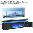 thumbnail image 6 of Blotout 70'' Fireplace TV Stand with 36'' Fireplace, Gloss Wall Mounted Fireplace Entertainment Center with Storage&Power Outlet, Modern LED Light Console for Wall-mounted TV Up to 80'', 6 of 11