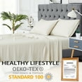 thumbnail image 2 of 3 PCS Bedding Sheets and Pillowcase Set Rayon Derived from Bamboo, Cool Sheets for Hot Sleepers, 2 of 9