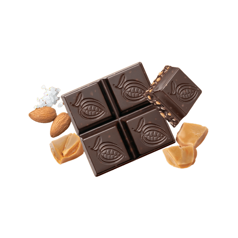 Pack of 6) Chocxo Dark Milk Chocolate Toffee, Almond & Sea Salt