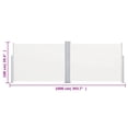 thumbnail image 4 of vidaXL Retractable Side Awning Cream 100x1000 cm, 4 of 5