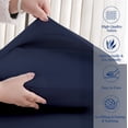 thumbnail image 5 of SKY BEDDINGS Standard Size Pillowcase Set of 2 - Navy Blue Super Soft Pillow Cases Queen, 600 Thread Count 100% Egyptian Cotton, Breathable, Cool, Sateen Weave Sleeping Pillow Covers - Navy Blue, 5 of 7