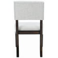 thumbnail image 3 of SAFAVIEH Couture Luis Contemporary Linen Solid Dining Chair, Dark Brown/Light Taupe (Set of 2), 3 of 9