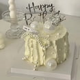 thumbnail image 7 of Moonsky 6PCS Pearl Bow String Cake Toppers with Pearl Decor for Wedding Party White 6PCS, 7 of 7