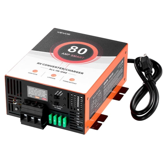 Convertidor de potencia RV VEVOR 80A, 110 V AC a 12 V DC, cargador