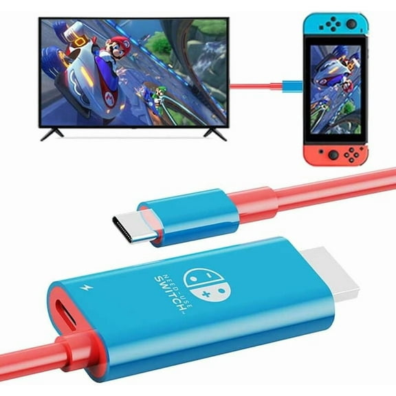 MYKOMI Portable Switch Dock USB Type C to HDMI Conversion Cable for TV Docking Mode Compatible with Nintendo Switch, Steam Deck, Samsung Dex Station S21/S20/Note20/TabS7 4K for Travel
