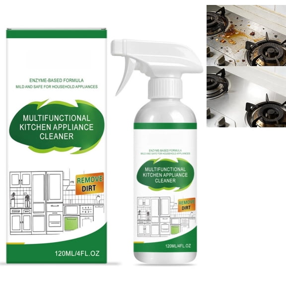 2026 New Kitchen Appliance Cleaner, Natural Enzyme Formula to Household Appliances, for Hold,Oven,Stove,Range Hood,Easy Cleaning Household Items, 120ml
