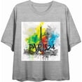 thumbnail image 4 of Eiffel Tower Women's Crew Neck Short Sleeve Crop Tee, 4 of 6