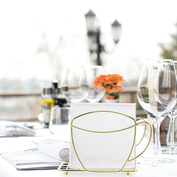 LEORX Desktop Napkin Holder Iron Paper Storage Business Owners Table Setting 1Pcs