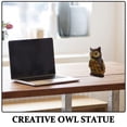 thumbnail image 3 of CRAFTHROU Small Owl Statue Resin Home Decoration Multi Color Creative Design For Bonsai Micro Landscape 1Pcs, 3 of 7