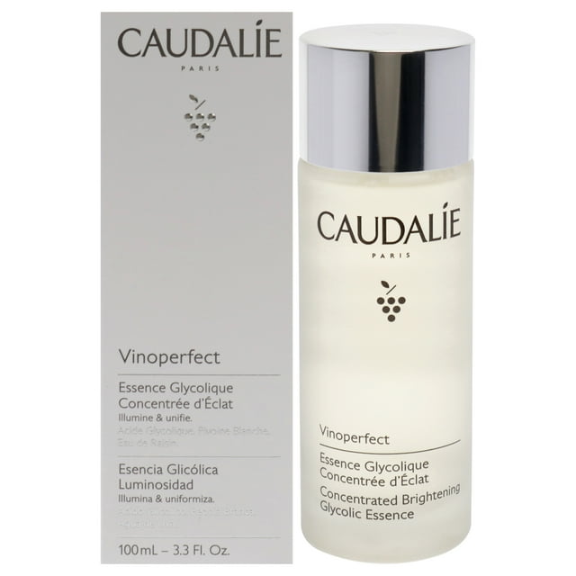 Esencia glicólica iluminadora concentrada Vinoperfect de Caudalie para mujeres - Suero de 3.3 oz