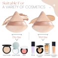 thumbnail image 5 of Woeilo 6 Pieces Cotton Velour Triangle Powder Puffs - Makeup Sponges for Setting, Contouring, Under Eyes, 5 of 5