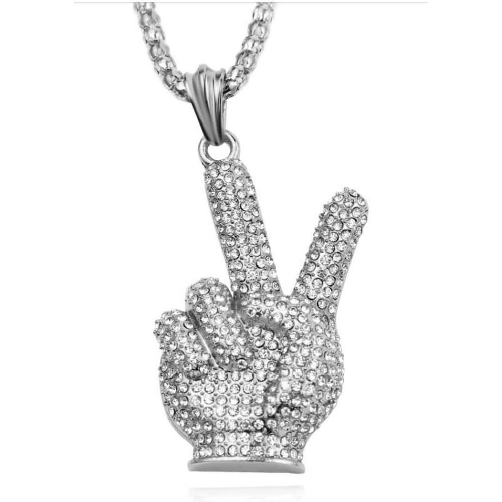 Mainstreet Classics - Michael Jackson Rhinestone Glove Metal Pendant 