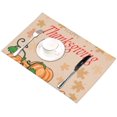 thumbnail image 3 of EREHome Thanksgiving Day Pumpkin Placemat Plate Holder Set of 4, Table Mats Protector 12x18 inch, 3 of 5