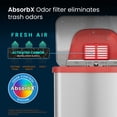 thumbnail image 5 of iTouchless AutoStep 13 Gallon Stainless Steel Automatic Step Trash Can with AbsorbX Odor Filter, Red Trim, 49 Liter Garbage Bin for Home, Office, 5 of 7