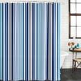 thumbnail image 3 of Blue Green Striped Waterproof Fabric Shower Curtain,Colorful Abstract Vertical Lines Art Waterproof Fabric Shower Curtain for Bathroom Curtains Bathtubs Shower Curtains with 12 Hooks Extra Long 72x96, 3 of 8