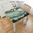 thumbnail image 2 of Greenery Forest Tablecloth Rectangle Woodland Tree Table Cover Washable Table Cloth for Holiday Picnic Dinner Table Setting Decoration Supplies, 2 of 7