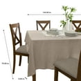 thumbnail image 3 of Home Details Chic & Rustic 70"x 144" Rectangle Polyester Tablecloth in Linen, 3 of 4
