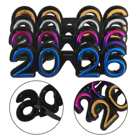 RENACLIPY 2026 Party Glasses Assorted Color Pc for New Year Eve Celebrations and Photos