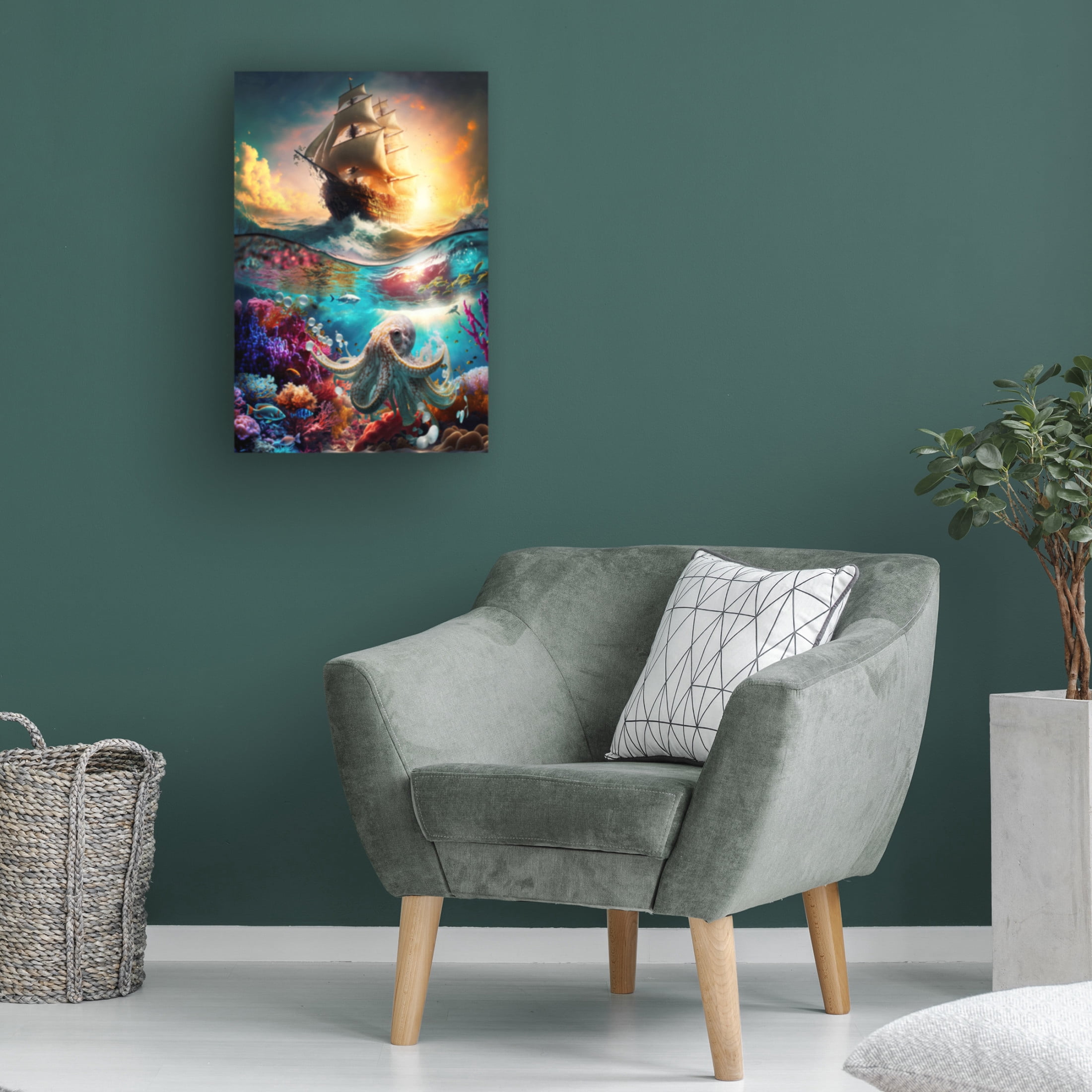 Canvas Wall Art - Ray Heere 'The Flying Dutchman 4' Wall Art for Living Room, Bedroom, or Office Décor by Trademark Fine Art - 12 x 19 Inches