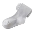 thumbnail image 2 of Medias básicas para niñas Medias de polainas para niñas de color puro de algodón súper suave a rayas Gris S, 2 of 5