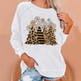thumbnail image 1 of Jsaierl Sweat-Shirt de Noël pour Femmes Léopard Arbre de Noël Manches Raglan Col Rond Vintage Pull Décontracté Vacances 2024, 1 of 5