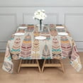 thumbnail image 3 of Ethnic - Style Colorful Feather Pattern Square Tablecloth,Waterproof Square Table Cover,Wipeable Spillproof Washable Table Cover for Home Kitchen Party Decor 60"x60"(152x152cm), 3 of 6