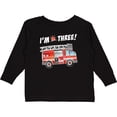 thumbnail image 3 of Inktastic I'm 3 Fire Truck 3rd Birthday Boys or Girls Long Sleeve Toddler T-Shirt, 3 of 5