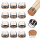thumbnail image 1 of Uxcell 16-Pack Protectores de Piso para Patas de Silla, Copas de Silicona de 1.18-1.41 Pulgadas, Almohadillas de Muebles de Fieltro, Cubiertas de Patas de Silla [Negro Transparente], 1 of 7