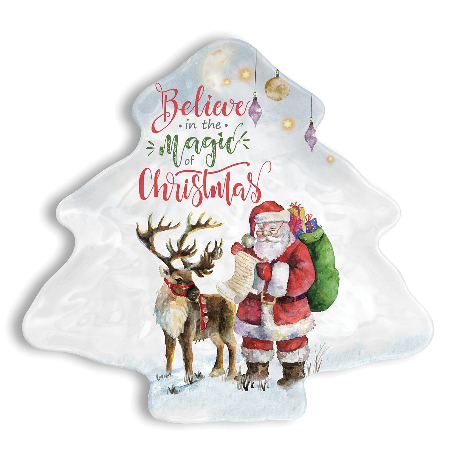 Personalised Hand-made Kids-adults Santa & Reindeer Christmas card 6 in sq 