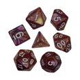 thumbnail image 3 of 7x Polyhedral Dices Smooth D4-D20 for Math Teaching Bar Table Board Games Violet Aureate, 3 of 4