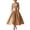Khaki, variant on Cocktail Dresses for Women Pleated 1950s Crew Neck Vintage 3/4 Sleeves A Line Formal Church Dress Swing Wedding Guest Dresses Navy 2XL