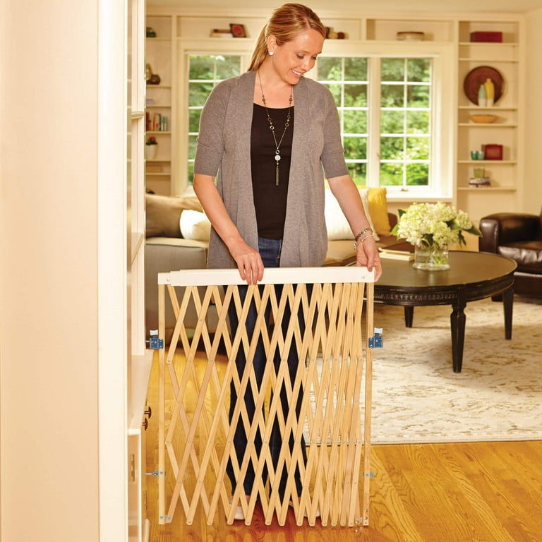 Toddleroo by North States Expandable Swing Baby Gate 32 Tall Natural Wood
