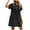 Black, variant on Suumer Plus Size Skirts for Womens Fshion Causal Button Turndown Collar Short Sleeve