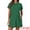 Green, variant on DARING DIVA Women's Short Sleeve Crew Neck Soft Night Dress with Pockets S Blue