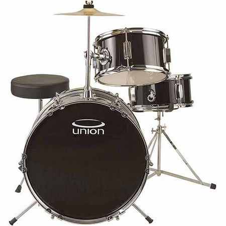 Union UJ3 3-Piece Junior Drum Set w/ Hardware, Cymbal & Throne -