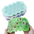 thumbnail image 3 of Vikakiooze 13-hole Food Silicone Honeycomb shape Ice Tray Mold With Lid DIY Ice Box Food, Home & Kitchen, 3 of 5