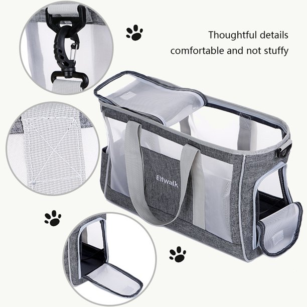 Carrier Dog Cats Bolso Transpirable Pet Outing Bag Suministros para mascotas (Gris claro B) Ndcxsfigh Libre de BPA
